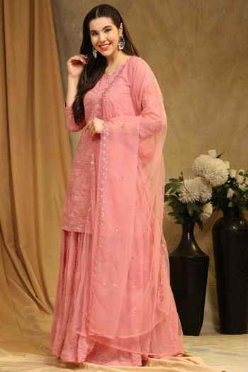 Georgette Salwar Suit with Sequins work SM05649107