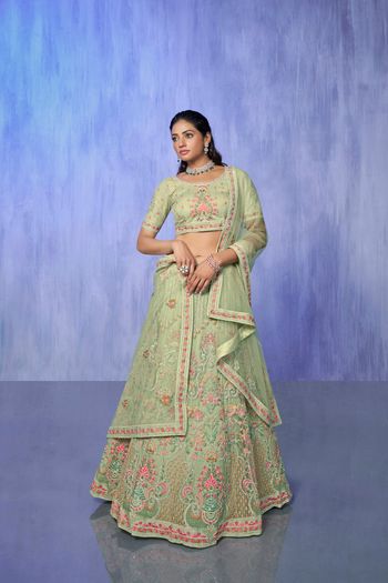 Net Lehenga Choli with Embroidery work LD05649002