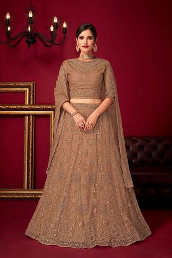 Net Lehenga Choli with Stone work LD05648975