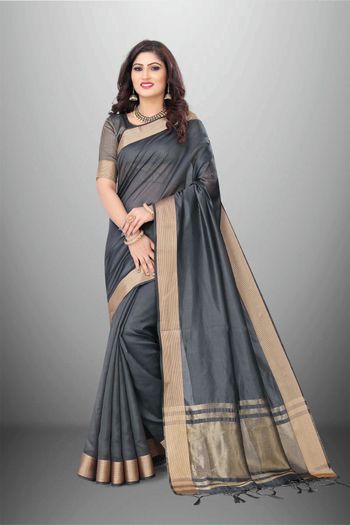 Organza Saree with Zari work SR05649376