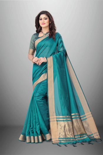 Organza Saree with Zari work SR05649372