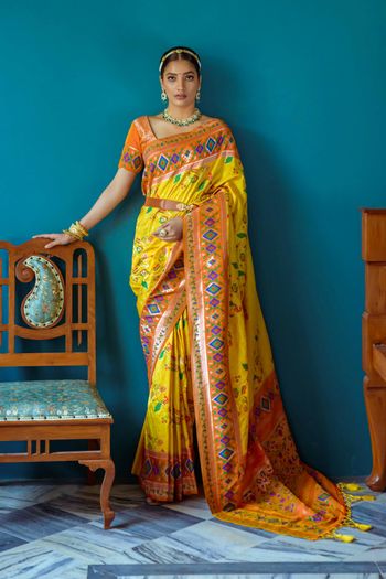 Paithani Silk Saree with Zari work SR05649360