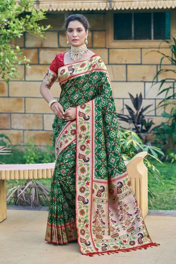 Patola Silk Saree with Woven work SR05649284