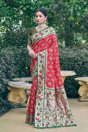 Patola Silk Saree with Woven work SR05649290