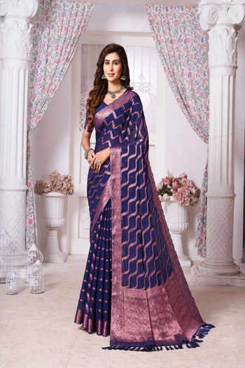 Pure Georgette Saree with Woven work SR05649524