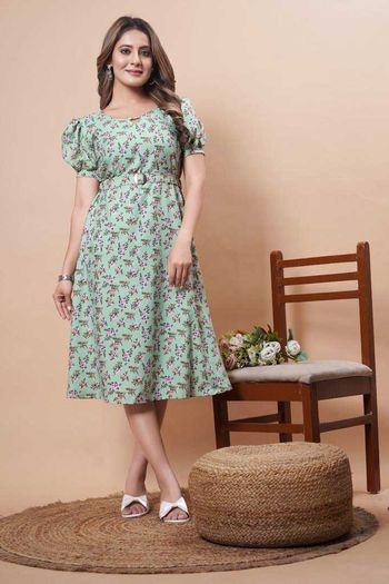 Rayon Readymade Kurti with Printed work KR05648958