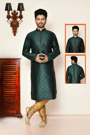 Silk Readymade kurta and pajama with Embroidery work MNT05649073