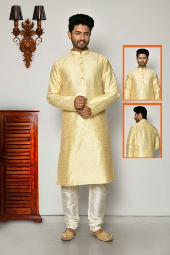 Silk Readymade kurta and pajama with Embroidery work MNT05649090