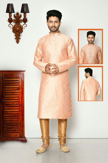 Silk Readymade kurta and pajama with Embroidery work MNT05649076