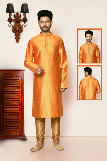 Silk Readymade kurta and pajama with Embroidery work MNT05649074