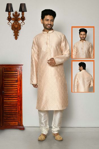 Silk Readymade kurta and pajama with Embroidery work MNT05649091