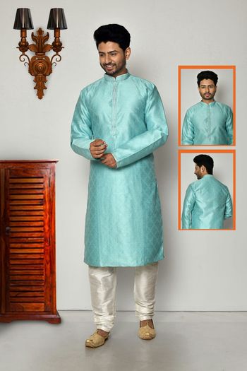 Silk Readymade kurta and pajama with Embroidery work MNT05649084