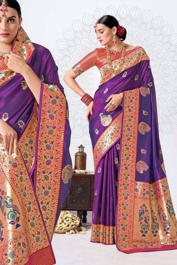 Silk Saree with Woven work SR05649379