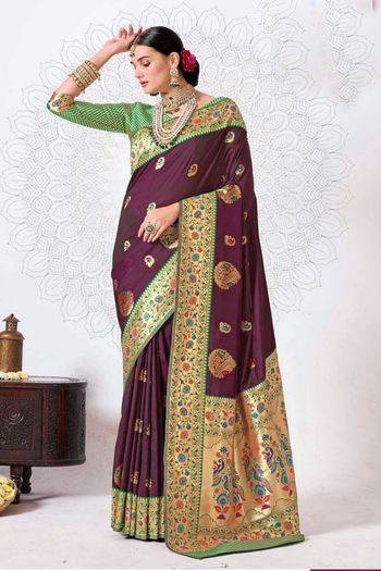 Silk Saree with Woven work SR05649380