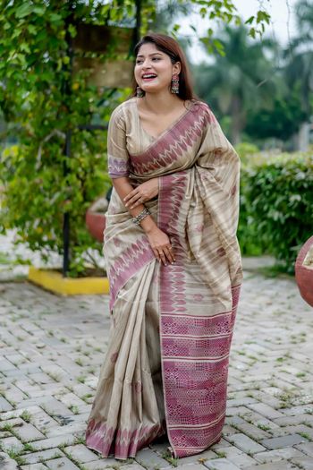 Black Plain Saree In Silk 5278SR03