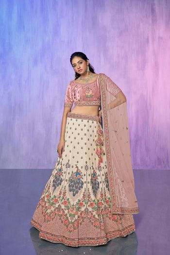 Velvet Lehenga Choli with Embroidery work LD05648991