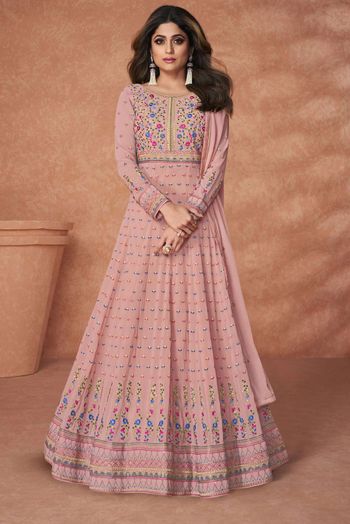 Buy Hot Pink Cape With Anarkali by Designer AUM ASHIMA & ASIT Online at  Ogaan.com