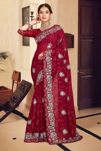 Georgette Embroidery Saree