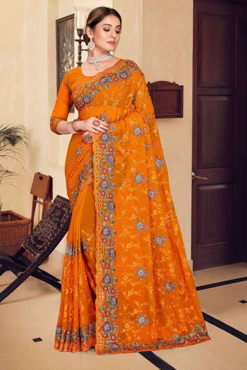 Georgette Embroidery Saree