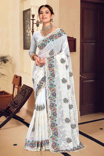 Georgette Embroidery Saree