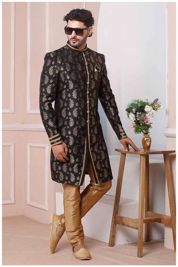 Jacquard Silk Sherwani