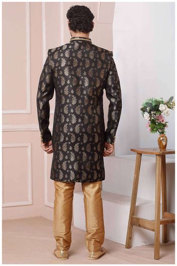 Jacquard Silk Sherwani