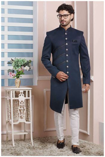 Jacquard Silk Sherwani