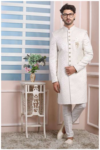 Jacquard Silk Sherwani