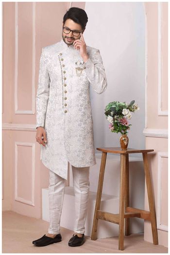 Jacquard Silk Sherwani