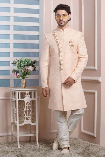 Jacquard Silk Sherwani