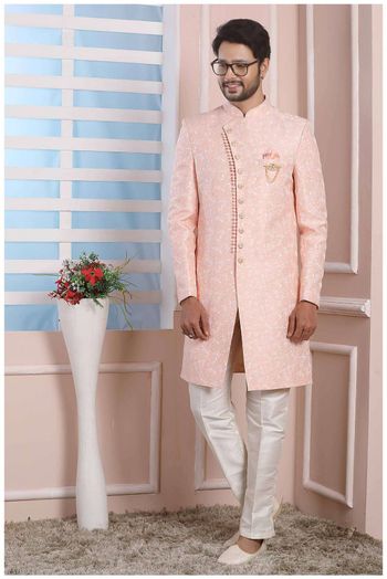 Jacquard Silk Sherwani