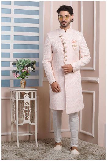 Jacquard Silk Sherwani