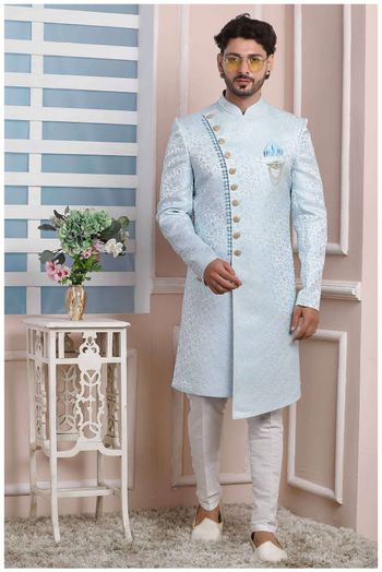 Jacquard Silk Sherwani