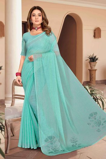 Morpich Swarovski Work Satin Saree