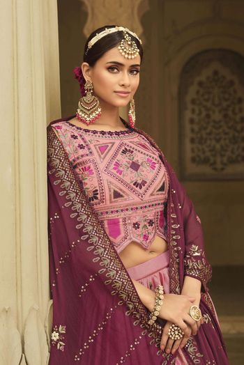 Silk Embroidery Lehenga Choli LD3211046