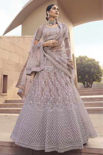 Buy Gold Net Embellished One Shoulder Slim Fit Lehenga With Blouse For  Women by Twenty Nine Online at Aza Fashions.