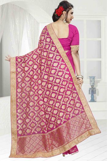 Georgette Designer Saree In Pink Colour - SR4690022