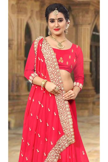Georgette Designer Saree In Pink Colour - SR4690052