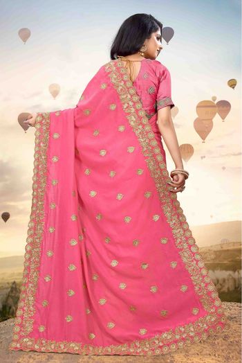 Mayo Silk Designer Saree In Pink Colour - SR1541837
