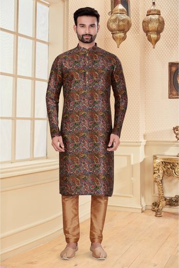 Silk Kurta Pajama In Multicolour - KP4120364