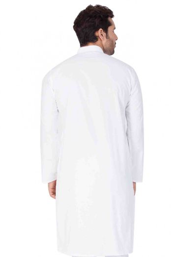 Cotton Party Wear Only Kurta In White Colour - KP4350246