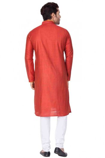 Cotton Silk Party Wear Kurta Pajama In Maroon Colour - KP4350116