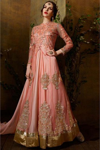 Georgette Anarkali Suit In Pink Colour - SM4370252