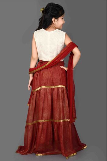 Georgette Embroidery Lehenga Choli In Maroon Colour