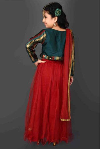 Net Embroidery Lehenga Choli In Maroon Colour - GK2710443