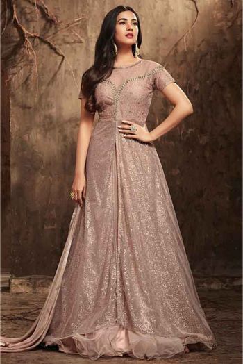 Sonal Chauhan Net Anarkali Suit In Pink Colour - SM4370485