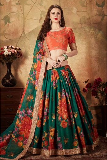 Page 4 | Organza - Lehenga Choli Online in Latest and Trendy Designs at  Utsav Fashion