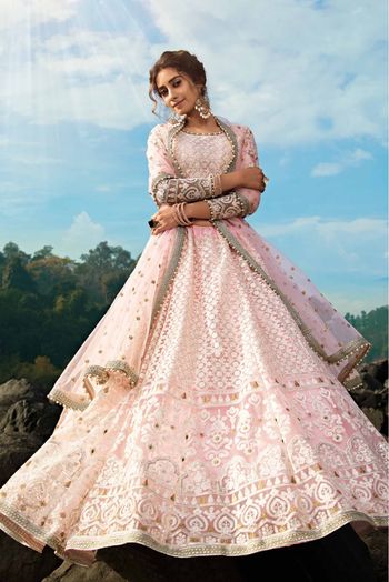 Soft Net Sequins Work Lehenga Choli In Pink Colour - LD4900094