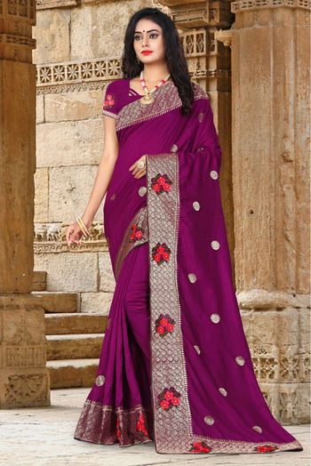 Buy Bottle Green Resham Work Georgette Saree Online