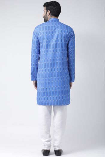 Cotton Kurta Pajama In Blue Colour - KP5300584